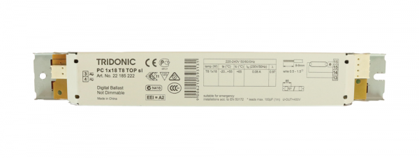 BALASTRO ELETRÓNICO NÃO ESTANQUE TRIDONIC 2X18-58W